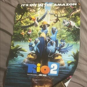 Rio 2 Movie Poster 2-Siding 13.5x20 Blue Sky